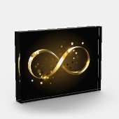 Golden Infinity Symbol Fotoblock (Links)