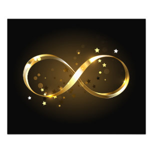 Golden Infinity Symbol Fotodruck
