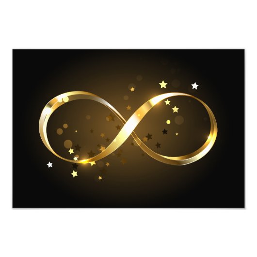 Golden Infinity Symbol Fotodruck (Vorne)