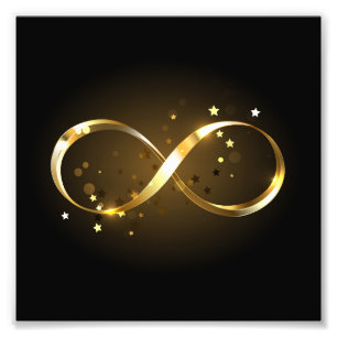 Golden Infinity Symbol Fotodruck
