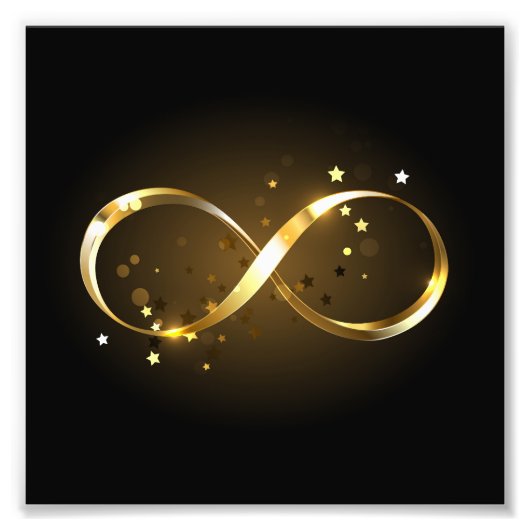 Golden Infinity Symbol Fotodruck (Vorne)