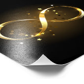 Golden Infinity Symbol Fotodruck (Ecke)