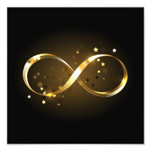 Golden Infinity Symbol Fotodruck