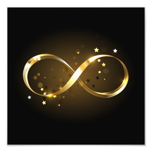 Golden Infinity Symbol Fotodruck (Vorne)