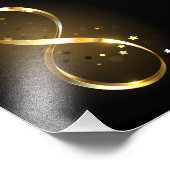 Golden Infinity Symbol Fotodruck (Ecke)