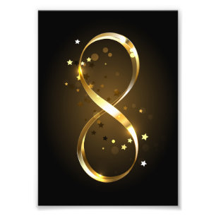 Golden Infinity Symbol Fotodruck