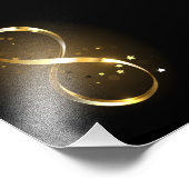 Golden Infinity Symbol Fotodruck (Ecke)