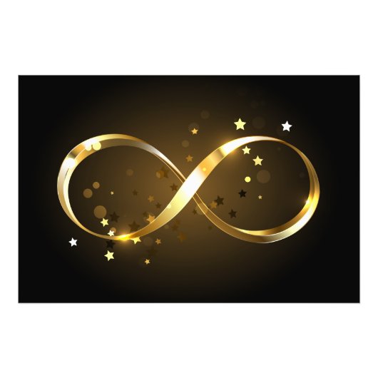 Golden Infinity Symbol Fotodruck (Vorne)