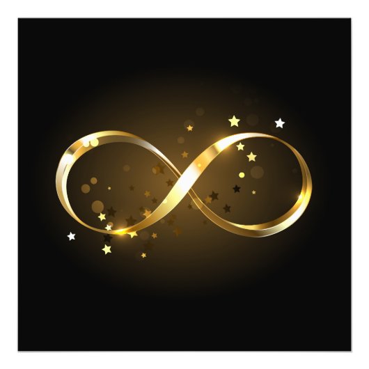 Golden Infinity Symbol Fotodruck (Vorne)