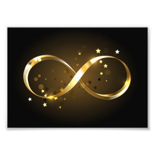 Golden Infinity Symbol Fotodruck