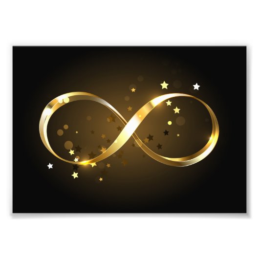 Golden Infinity Symbol Fotodruck (Vorne)