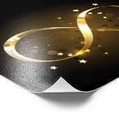 Golden Infinity Symbol Fotodruck (Ecke)