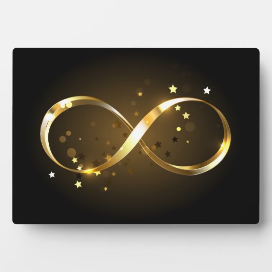 Golden Infinity Symbol Fotoplatte (Vorderseite)