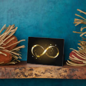 Golden Infinity Symbol Fotoplatte (Seite)