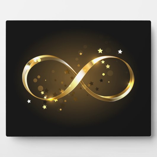 Golden Infinity Symbol Fotoplatte (Vorderseite)