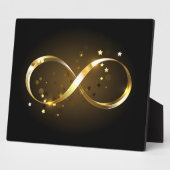 Golden Infinity Symbol Fotoplatte (Seite)