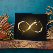 Golden Infinity Symbol Fotoplatte (Seite)