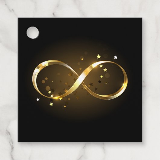 Golden Infinity Symbol Geschenkanhänger (Vorderseite)
