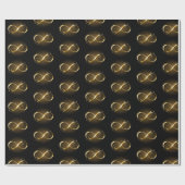 Golden Infinity Symbol Geschenkpapier (Flach)
