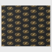 Golden Infinity Symbol Geschenkpapier (Flach)