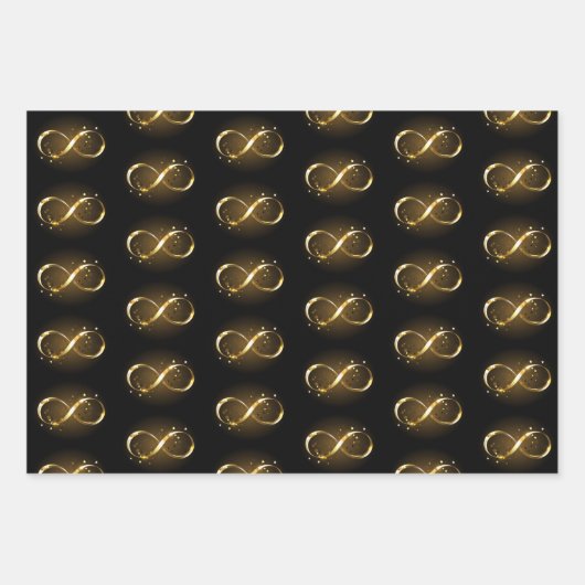 Golden Infinity Symbol Geschenkpapier Set (Vorderseite 3)