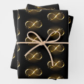 Golden Infinity Symbol Geschenkpapier Set (Beispiel)