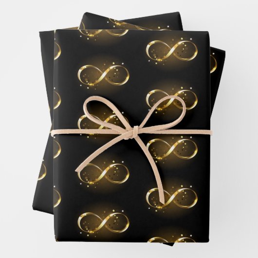 Golden Infinity Symbol Geschenkpapier Set (Beispiel)
