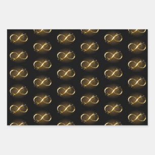 Golden Infinity Symbol Geschenkpapier Set