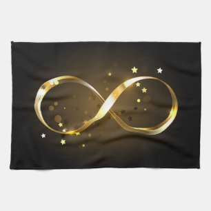 Golden Infinity Symbol Geschirrtuch