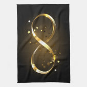 Golden Infinity Symbol Geschirrtuch (Vertikal)