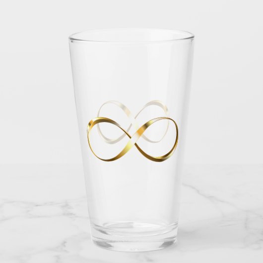 Golden Infinity Symbol Glas (Vorderseite)