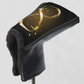 Golden Infinity Symbol Golf Headcover (3/4 Vorderseite)
