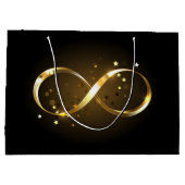 Golden Infinity Symbol Große Geschenktüte (Rückseite)