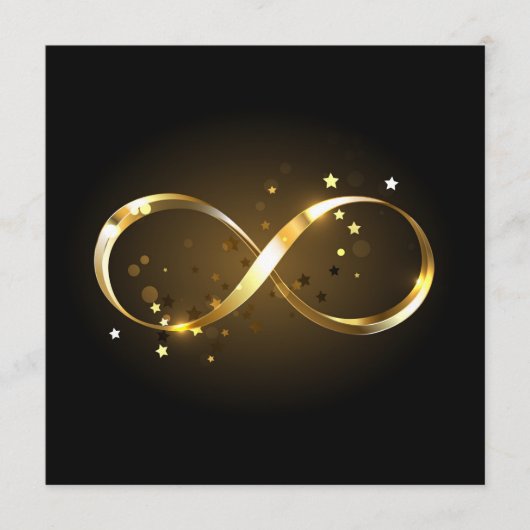 Golden Infinity Symbol Hinweiskarte (Vorderseite)