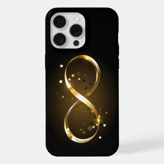 Golden Infinity Symbol iPhone Hülle (Rückseite)