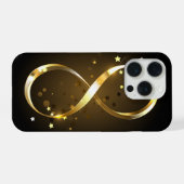 Golden Infinity Symbol iPhone Hülle (Rückseite (Horizontal))