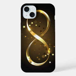 Golden Infinity Symbol iPhone 15 Plus Hülle