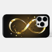 Golden Infinity Symbol iPhone Hülle (Rückseite (Horizontal))