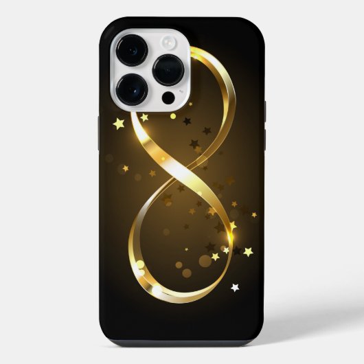 Golden Infinity Symbol iPhone Hülle (Rückseite)