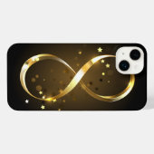 Golden Infinity Symbol iPhone Hülle (Rückseite (Horizontal))