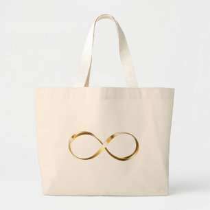 Golden Infinity Symbol Jumbo Stoffbeutel