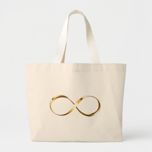 Golden Infinity Symbol Jumbo Stoffbeutel (Vorne)