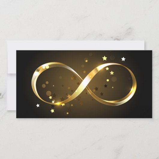 Golden Infinity Symbol Karte (Vorderseite)
