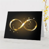 Golden Infinity Symbol Karte (Gelbe Blume)