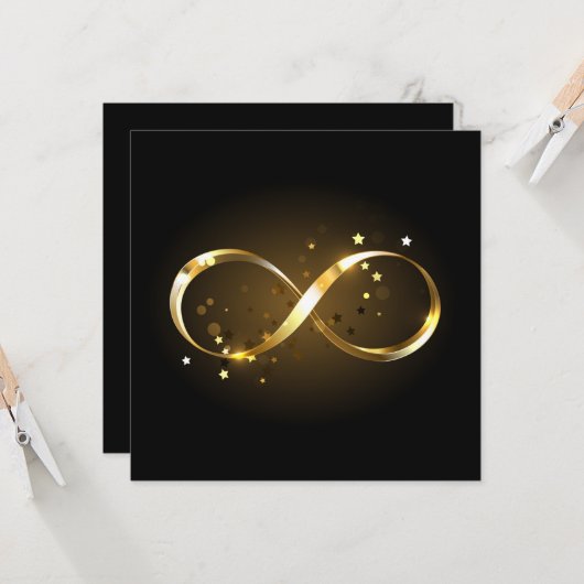 Golden Infinity Symbol Karte (Vorderseite/Rückseite Beispiel)