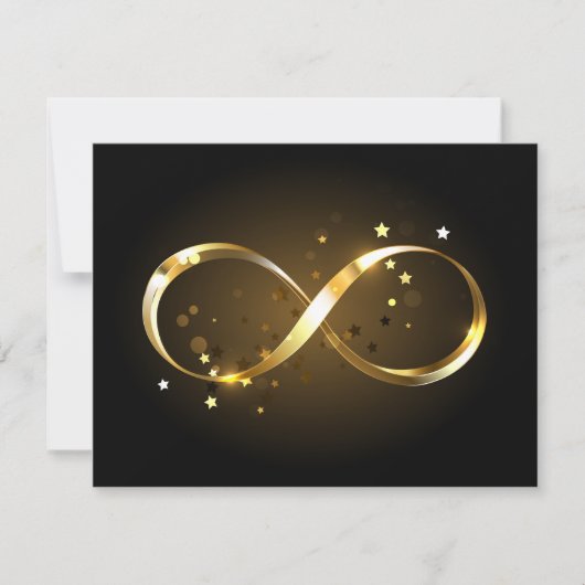 Golden Infinity Symbol Karte (Vorderseite)