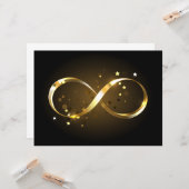 Golden Infinity Symbol Karte (Vorderseite/Rückseite Beispiel)