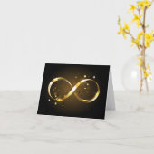 Golden Infinity Symbol Karte (Gelbe Blume)