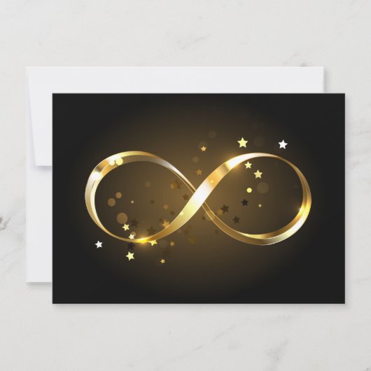 Golden Infinity Symbol Karte (Vorderseite)