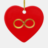 Golden Infinity Symbol Keramik Ornament (Vorne)
